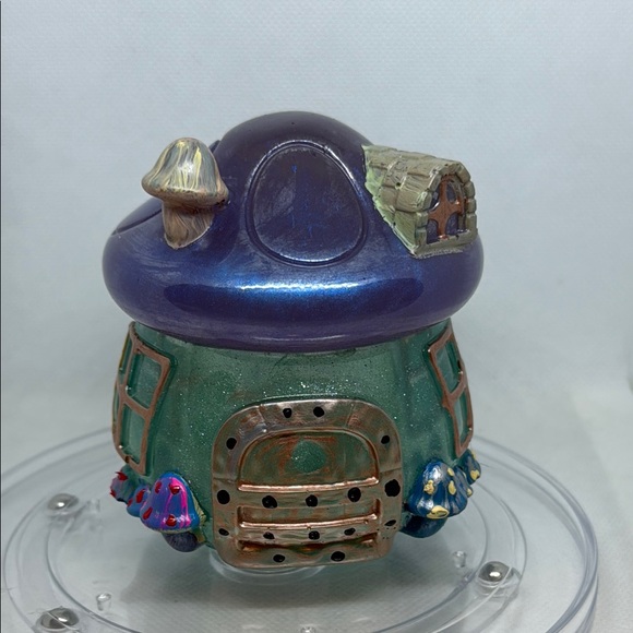Whimsical Resin Purple and Green Mushroom House “jar”Accent - Picture 8 of 8